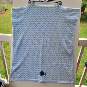 Garanimals Blue‎ Whale Chevron Stripes Zig Zag Baby Blanket Fleece